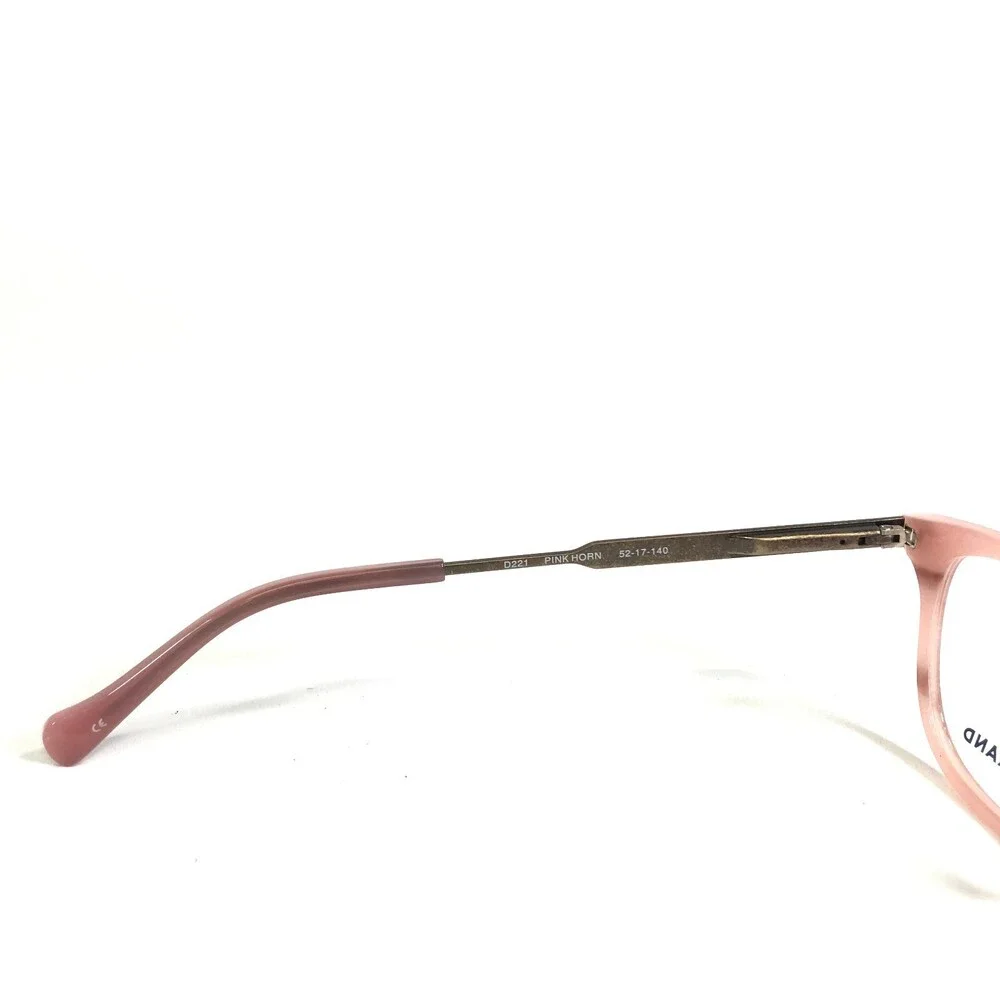 Lucky Brand Eyeglasses Frames D221 PINK HORN Gold Square Full Rim 52-17-140